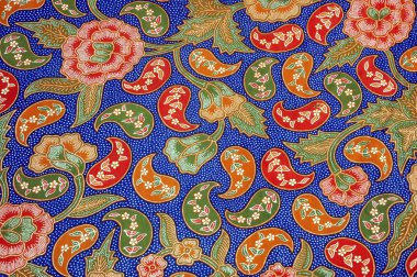 Detailed patterns of batik cloth clipart