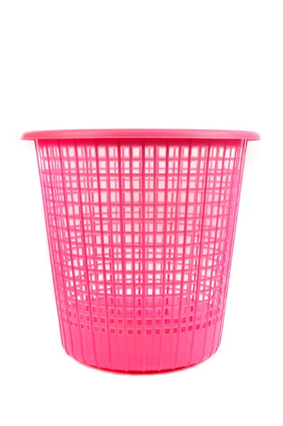 Ein pinkfarbener Müllcontainer — Stockfoto