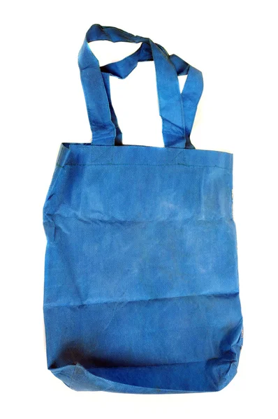 A blue cotton bag — Stock Photo, Image