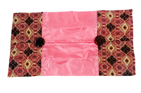 Uma caixa de luvas de tecidos estampado batik pano — Fotografia de Stock