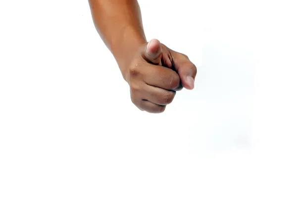 Mężczyzna palec wskazujący prosto — Zdjęcie stockowe