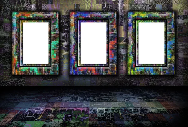 Grunge background with frames — Stock Photo, Image