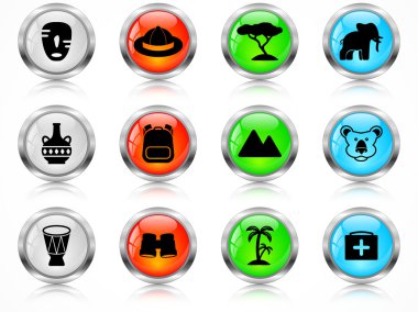 Web color buttons clipart