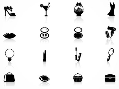 Woman's beauty icons clipart