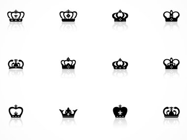 Different crown icons clipart