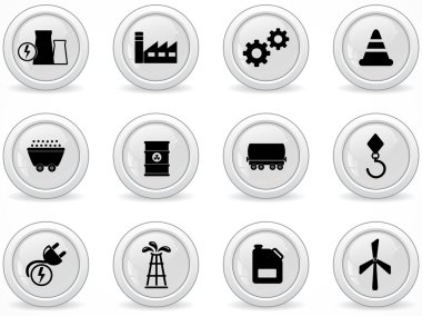 Grey buttons clipart