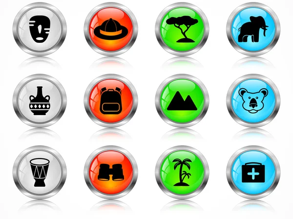 Web color buttons — Stock Vector