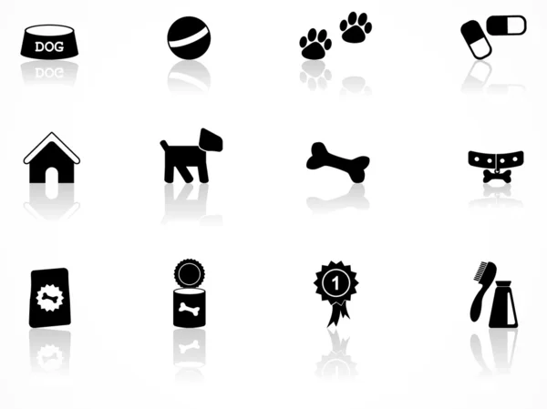 Diferentes iconos perro — Vector de stock
