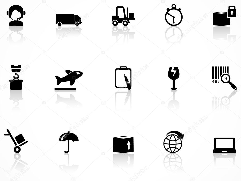 Logistics and shipping icons