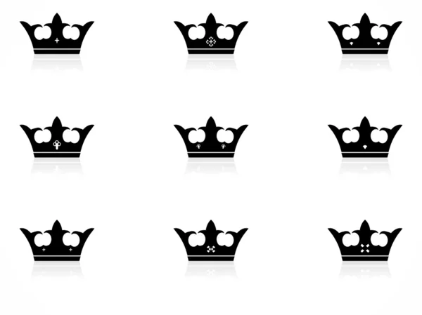 Corona iconos conjunto — Vector de stock