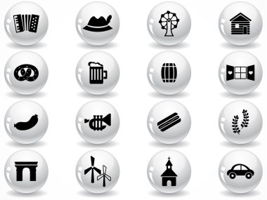 Glossy grey buttons clipart