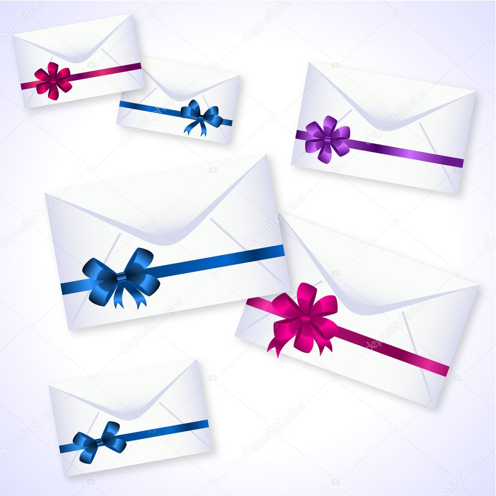 Envelopes with ribbons