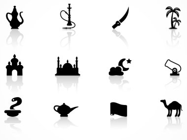 Arabic culture icons clipart