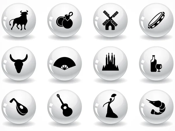 Glossy grey buttons — Stock Vector