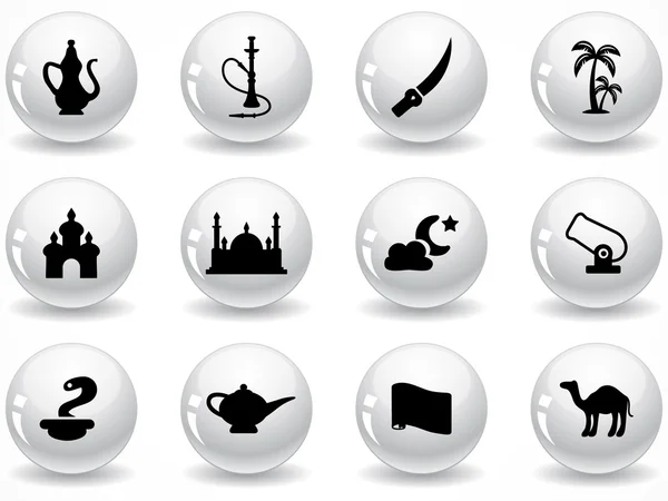 Glossy grey buttons — Stock Vector