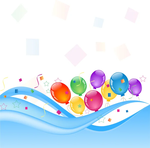 Party colorful balloons — Stock Vector