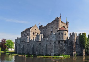 Ortaçağ gravensteen kalede gent