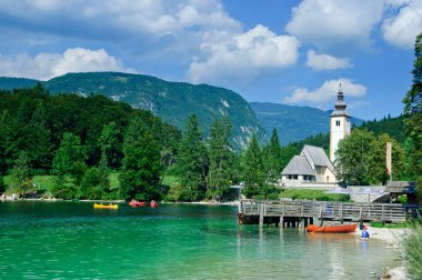 Lake Bohinj. Slovenia clipart