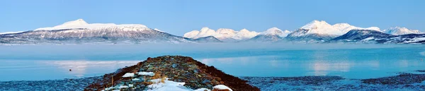Kış Masalı. Panorama. Norveç. — Stok fotoğraf