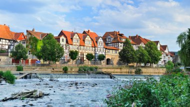 Idyllic city Hann Munden in Germany clipart