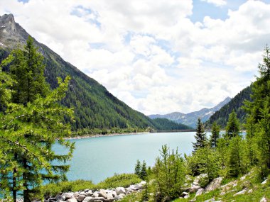 Neves Reservoir in the Zillertal Alps clipart