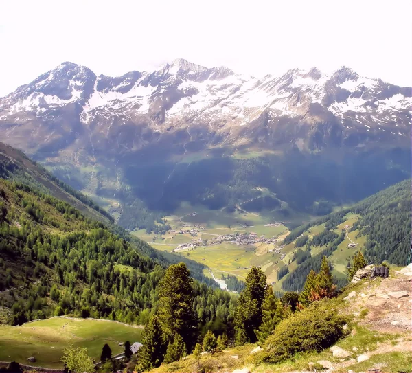 Vista no Reintal, Tirol do Sul — Fotografia de Stock