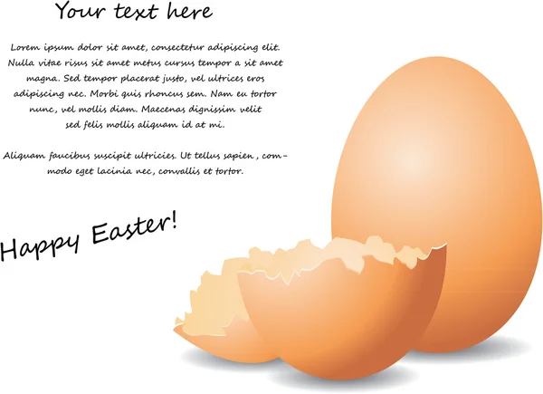 Velikonoční vejce s textem — Stockový vektor