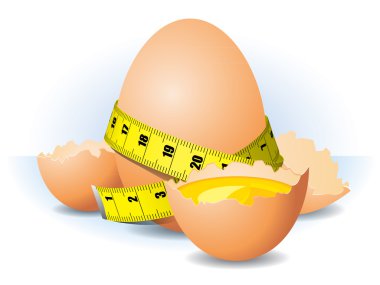 Healthy eggs on a white background clipart