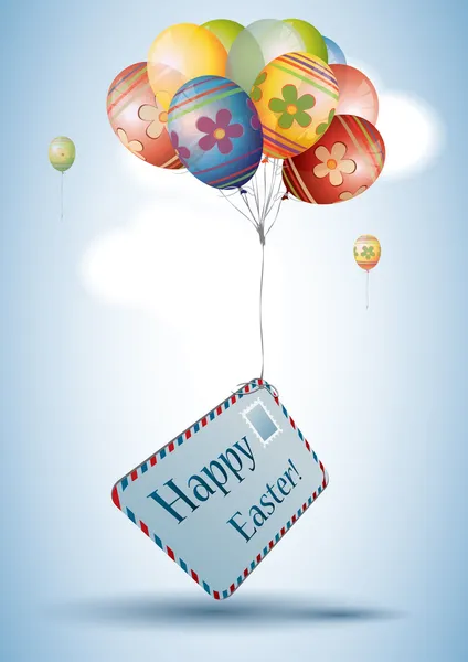 Ballons style oeuf de Pâques — Image vectorielle