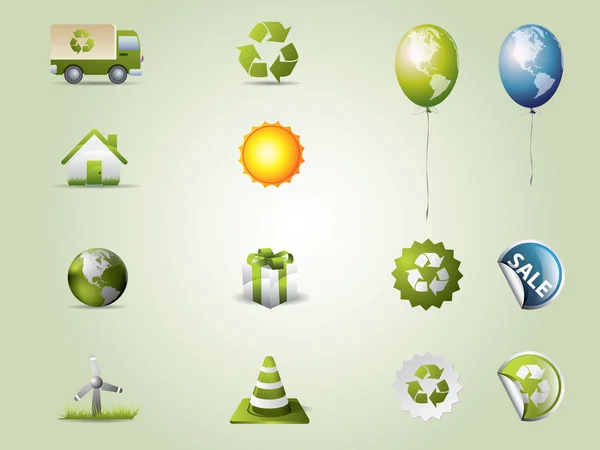 Zestaw ikon Eco — Wektor stockowy