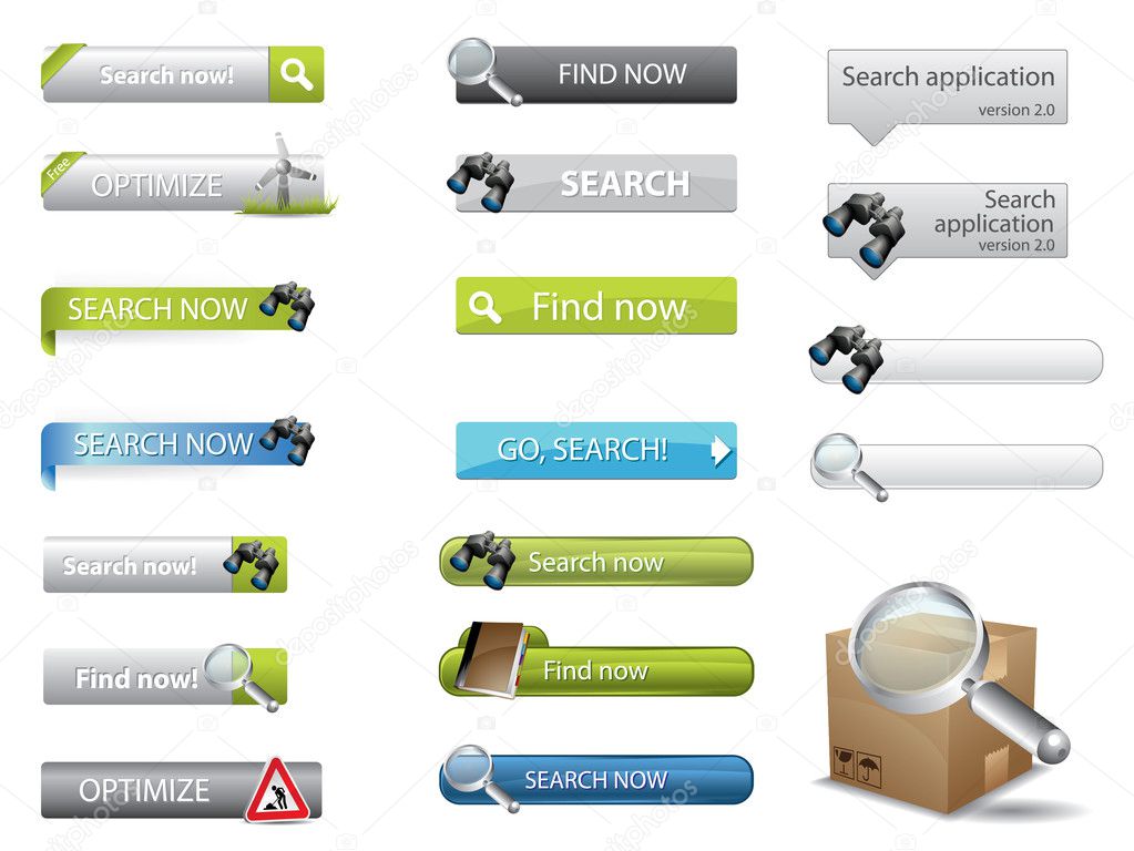 Search buttons for website search