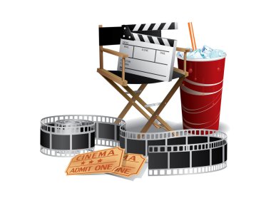 Movie director chair clipart