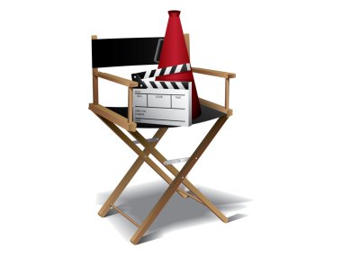 Movie director chair clipart
