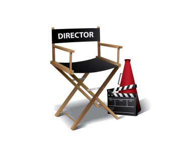 Movie director chair clipart