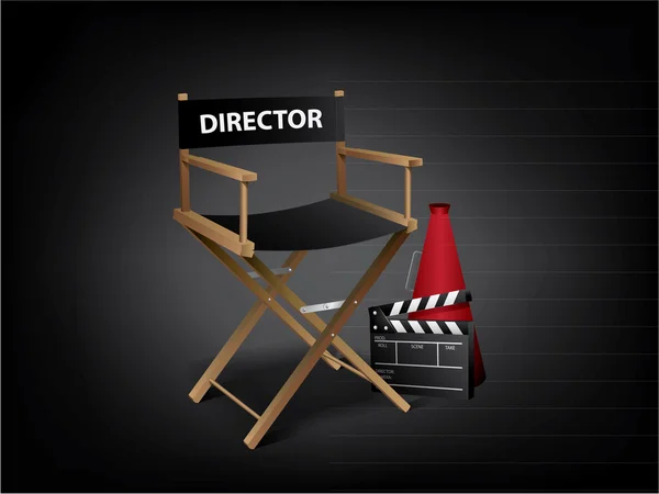 映画監督の椅子 — ストックベクタ
