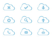 Vektorsymbole für Cloud Computing