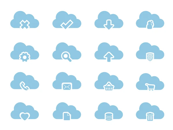 Vektorsymbole für Cloud Computing — Stockvektor