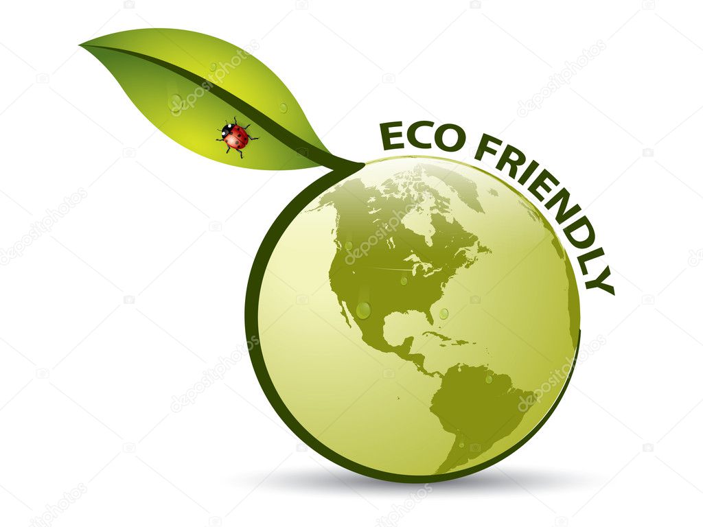 Vector Green ECO FRIENDLY Label