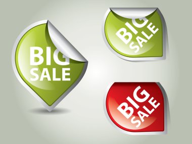 Round Labels - stickers for big sale clipart