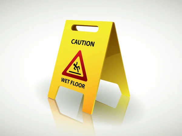 Varning - våta golvet tecken — Stock vektor