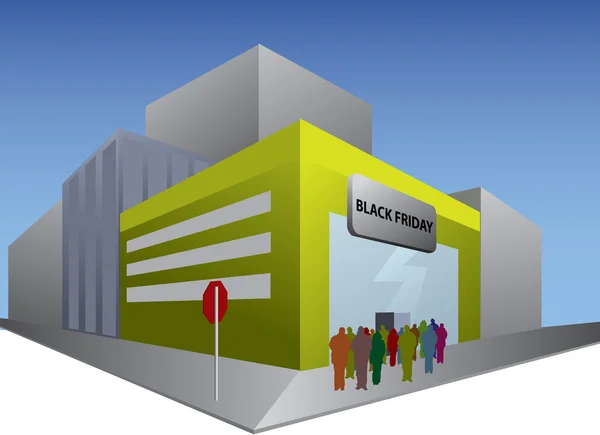 Fekete Péntek bolt — Stock Vector