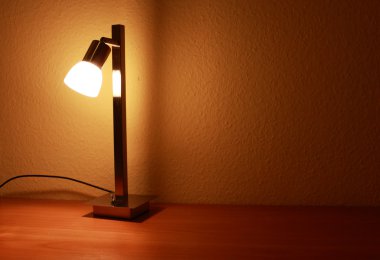 Lamp in the dark clipart