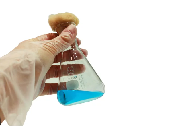 Hand with flask — Stock Photo, Image