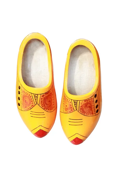 Holandês sapatos amarelos de madeira — Fotografia de Stock