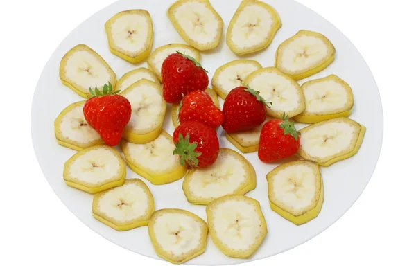 Banana and strawberry