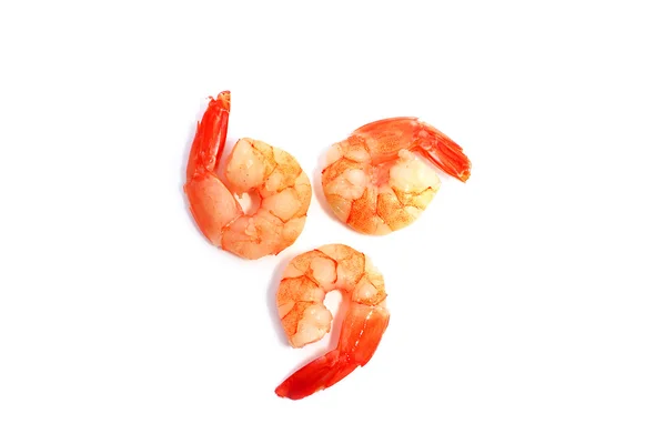 Shrimps on white — Stock Photo, Image