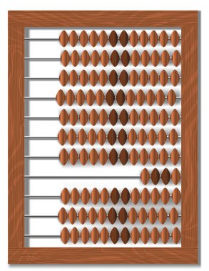 Vector old wooden abacus clipart