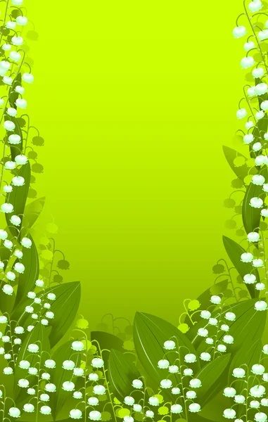 Background lily of the valley — Stock Vector