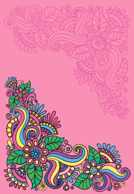 Bright floral patterns clipart