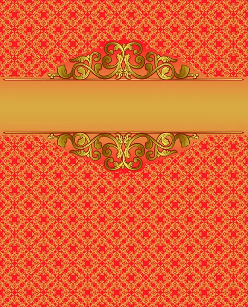 Красный винтажный фон — стоковый вектор